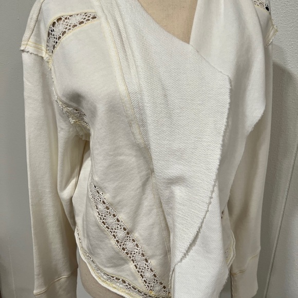 We The Free Lost Cause Cardigan ivory with open front and tie -up closure - Picture 8 of 14
